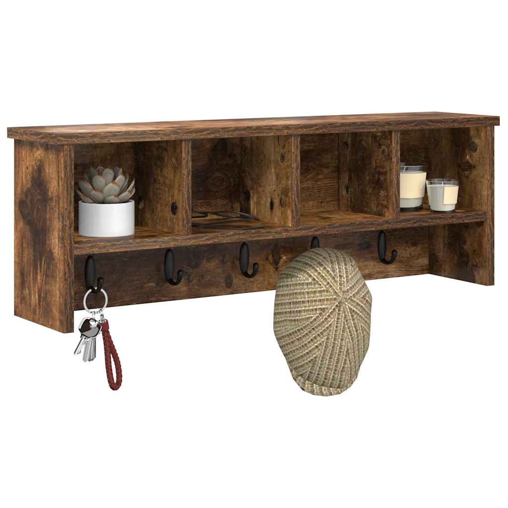 Vægmonteret Jakkeholder Vægmonteret Røget eg 75 x 16 x 26 cm
