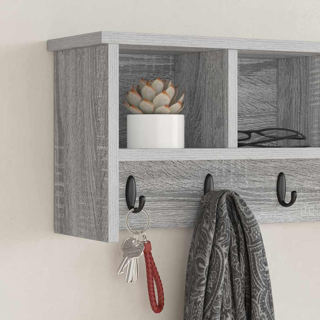 Vægmonteret Jakkeholder Vægmonteret Grå Sonoma 75 x 16 x 26 cm