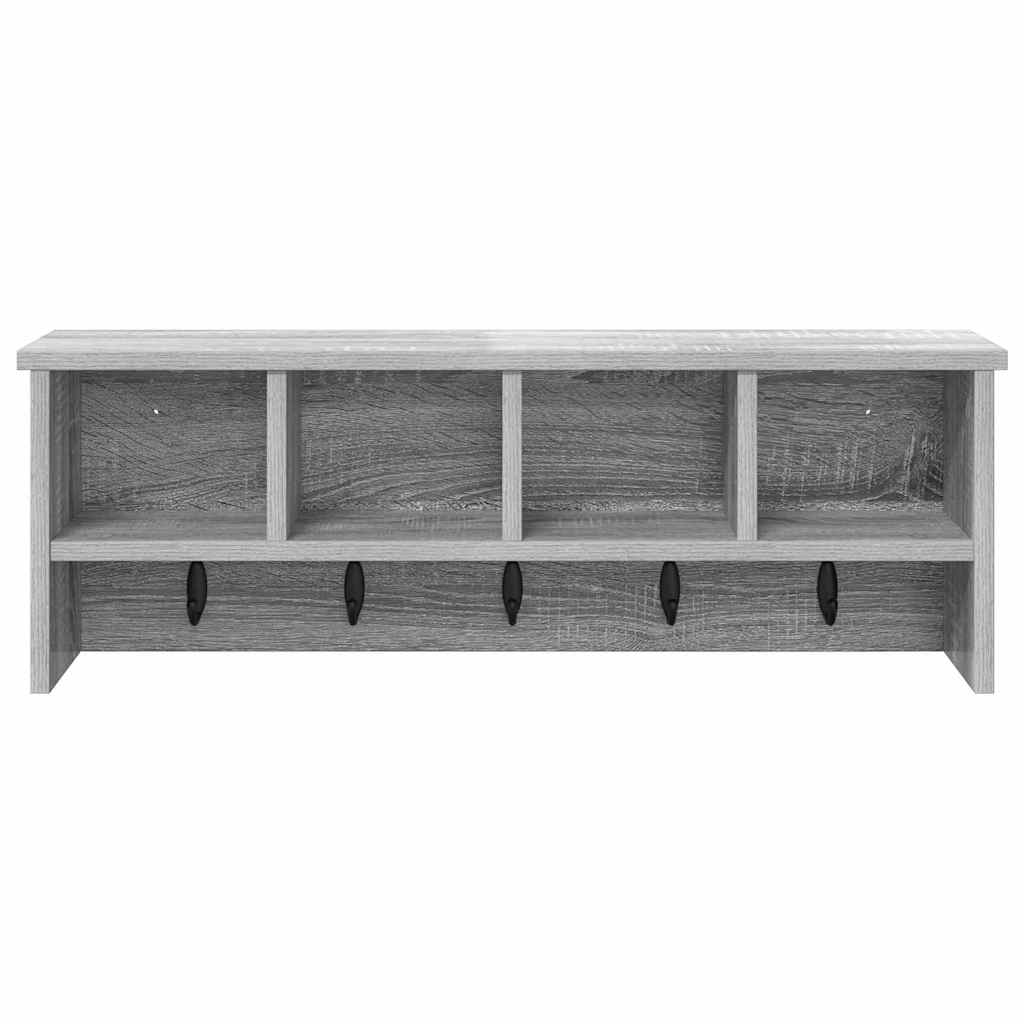 Vægmonteret Jakkeholder Vægmonteret Grå Sonoma 75 x 16 x 26 cm