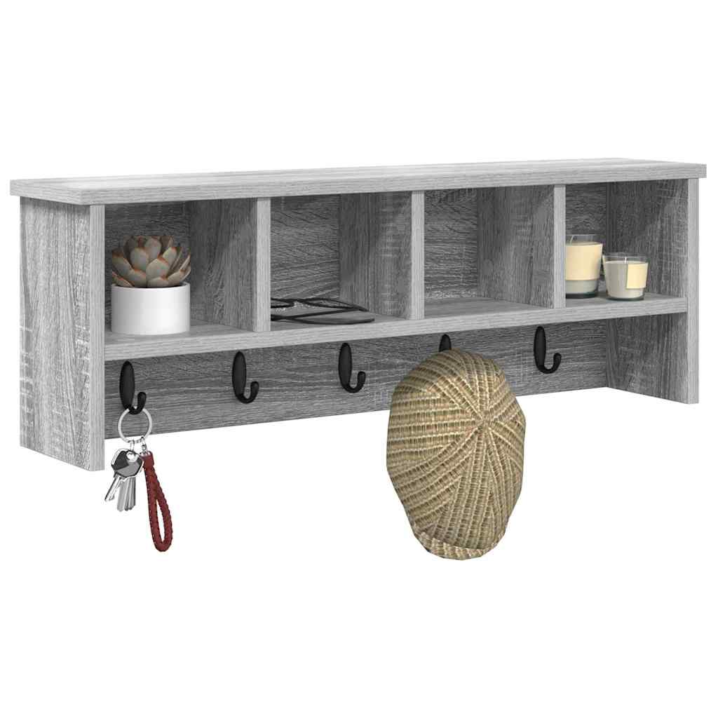 Vægmonteret Jakkeholder Vægmonteret Grå Sonoma 75 x 16 x 26 cm