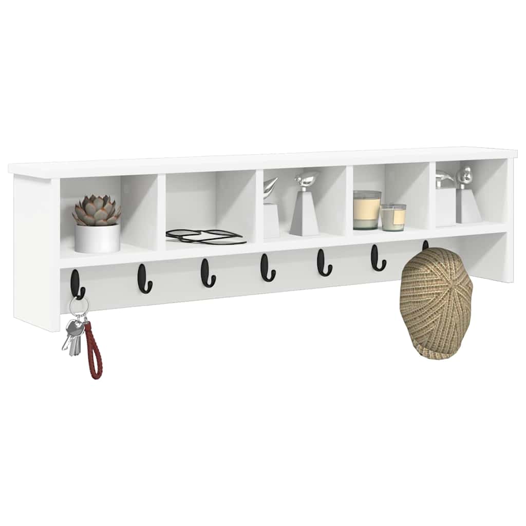 Vægmonteret Jakkeholder Vægmonteret Hvid 100 x 16 x 26 cm