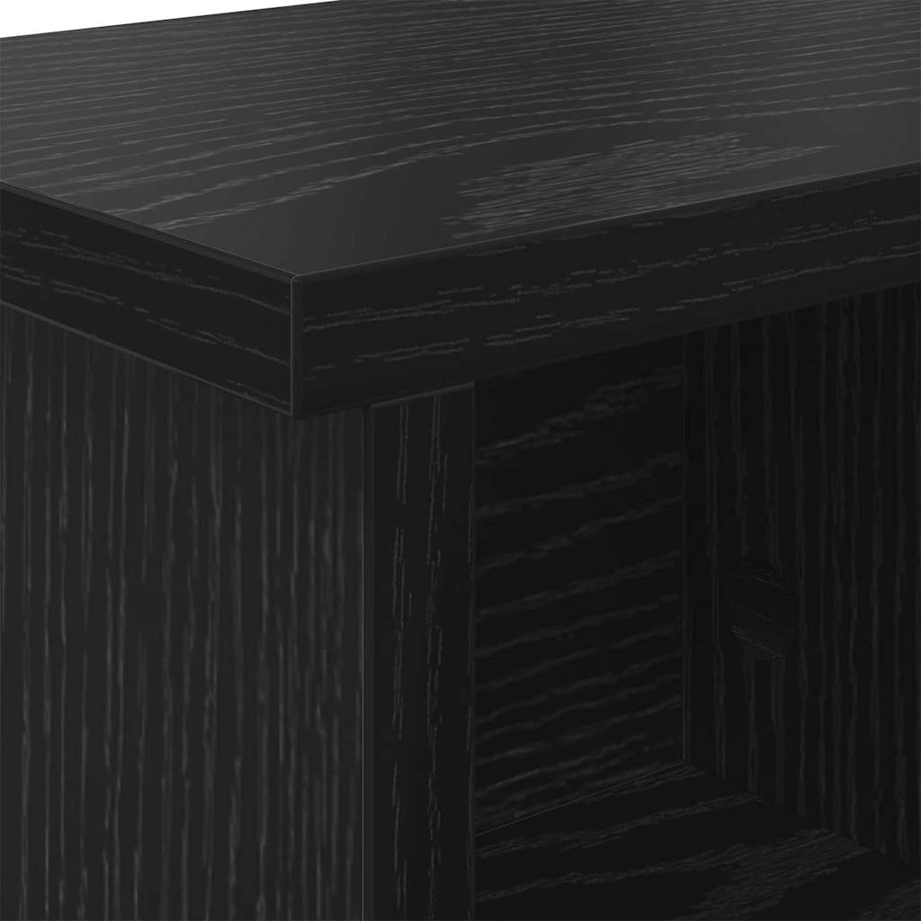 Vægmonteret Jakkeholder Vægmonteret Sort eg 100 x 16 x 26 cm