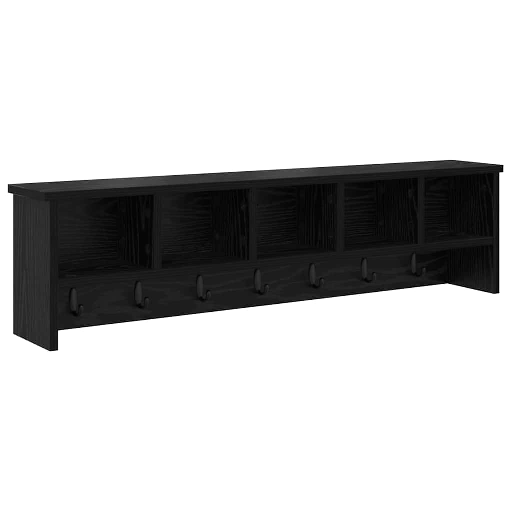 Vægmonteret Jakkeholder Vægmonteret Sort eg 100 x 16 x 26 cm