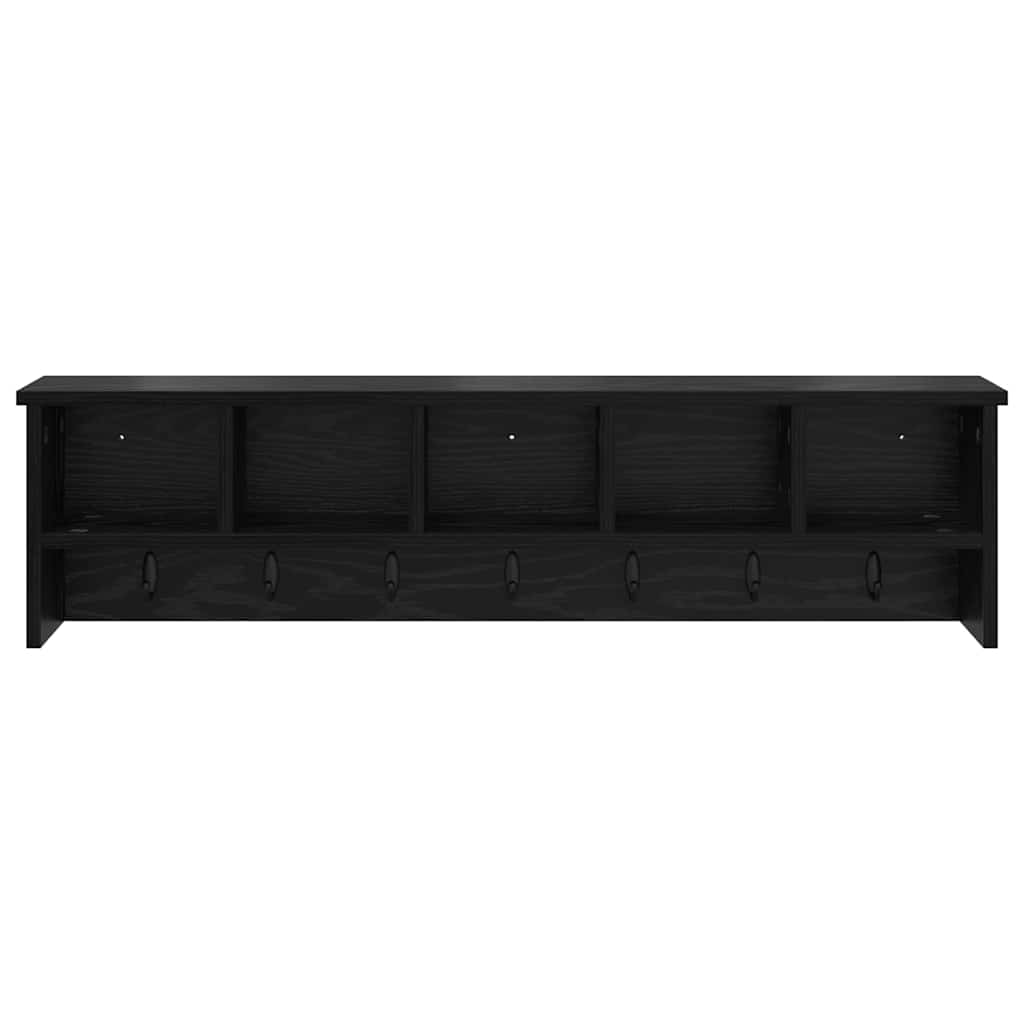 Vægmonteret Jakkeholder Vægmonteret Sort eg 100 x 16 x 26 cm