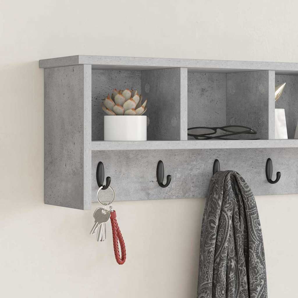 Vægmonteret Jakkeholder Vægmonteret Beton Grå 100 x 16 x 26 cm