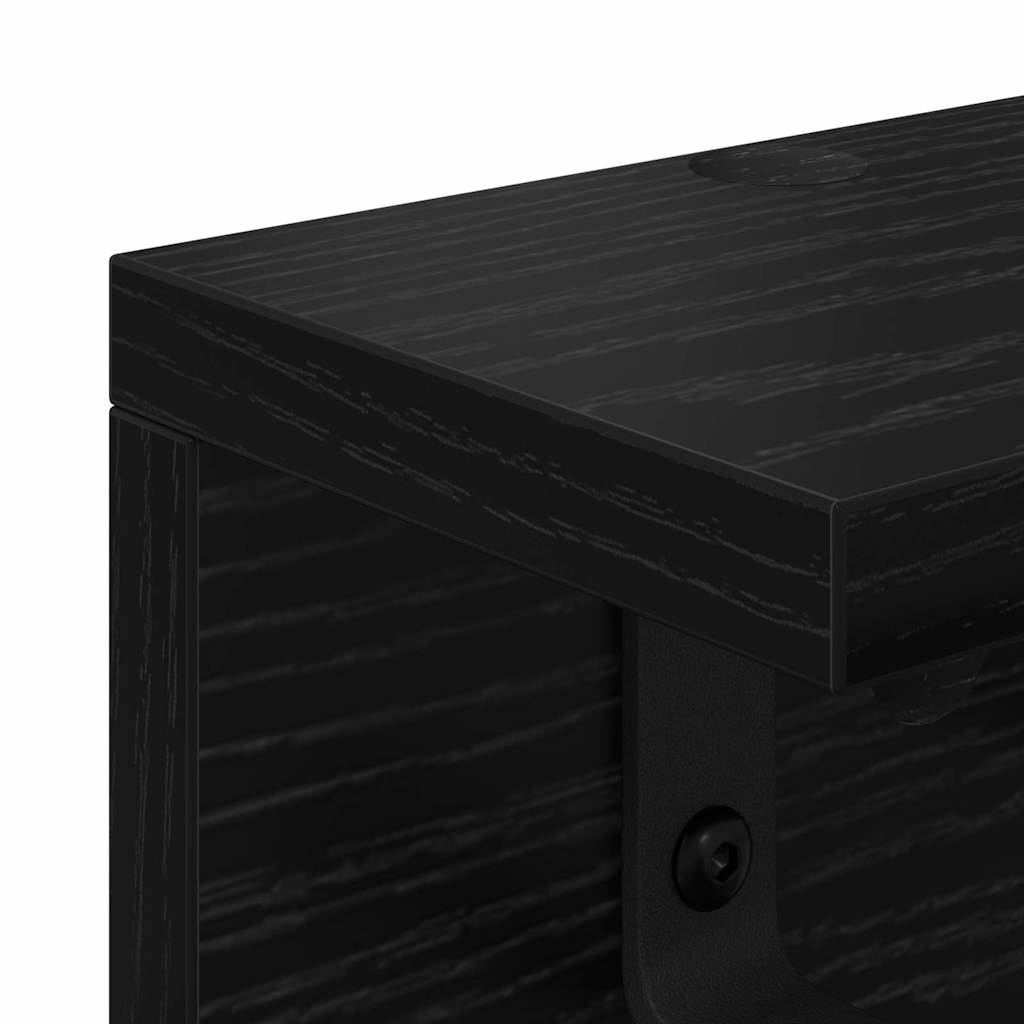 Vægmonteret Jakkeholder Vægmonteret Sort eg 40 x 10,5 x 10,5 cm