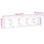 Vægmonteret Jakkeholder Vægmonteret Sort eg 40 x 10,5 x 10,5 cm