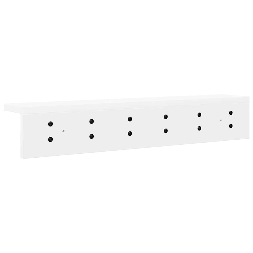Vægmonteret Jakkeholder Vægmonteret Hvid 60 x 10,5 x 10,5 cm
