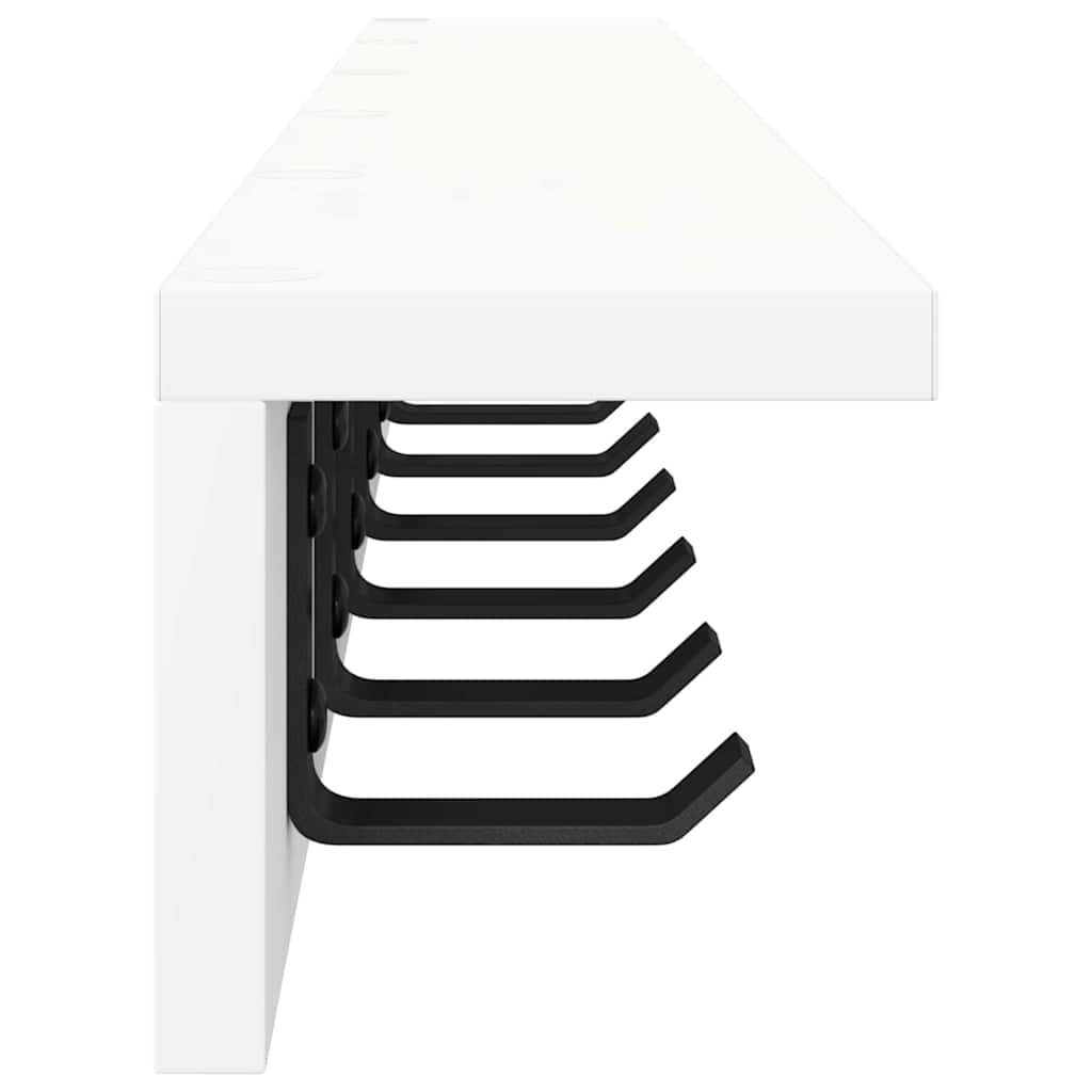 Vægmonteret Jakkeholder Vægmonteret Hvid 100 x 10,5 x 10,5 cm