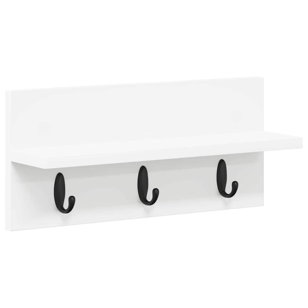 Vægmonteret Jakkeholder Vægmonteret Hvid 40 x 10,5 x 18 cm