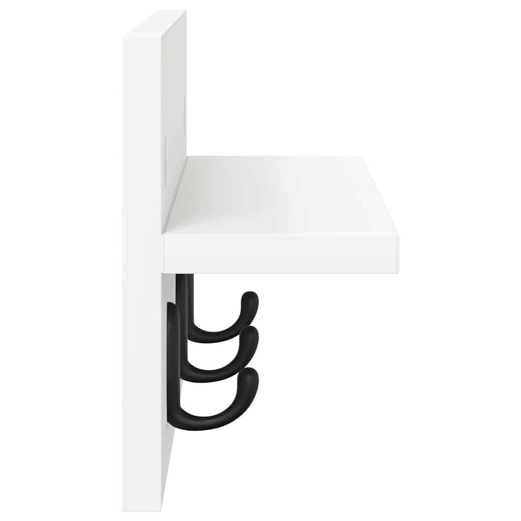 Vægmonteret Jakkeholder Vægmonteret Hvid 40 x 10,5 x 18 cm