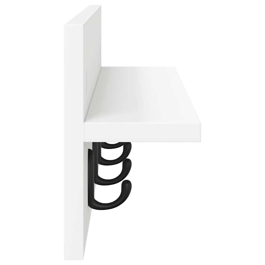 Vægmonteret Jakkeholder Vægmonteret Hvid 60 x 10,5 x 18 cm