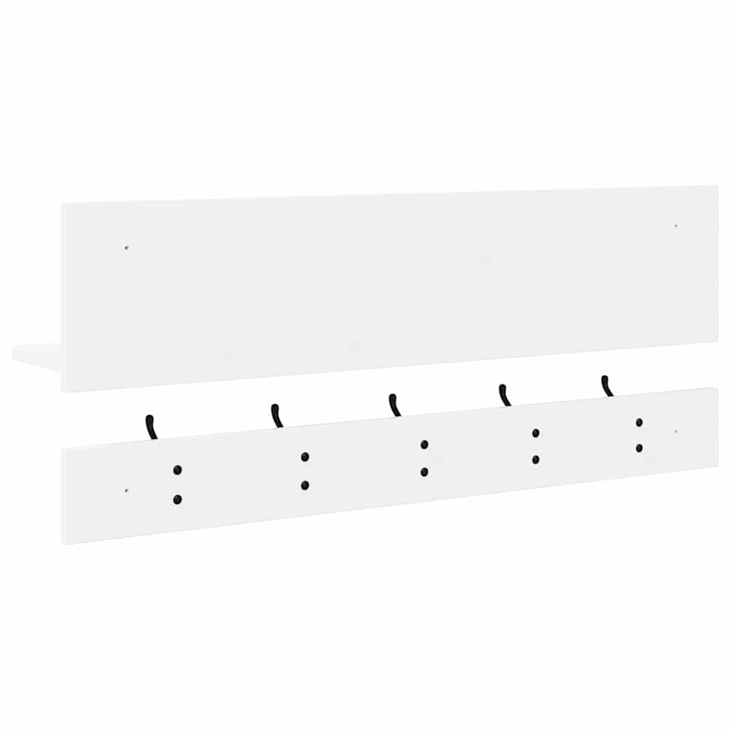 Vægmonteret Jakkeholder Vægmonteret Hvid 90 x 15 x 36 cm