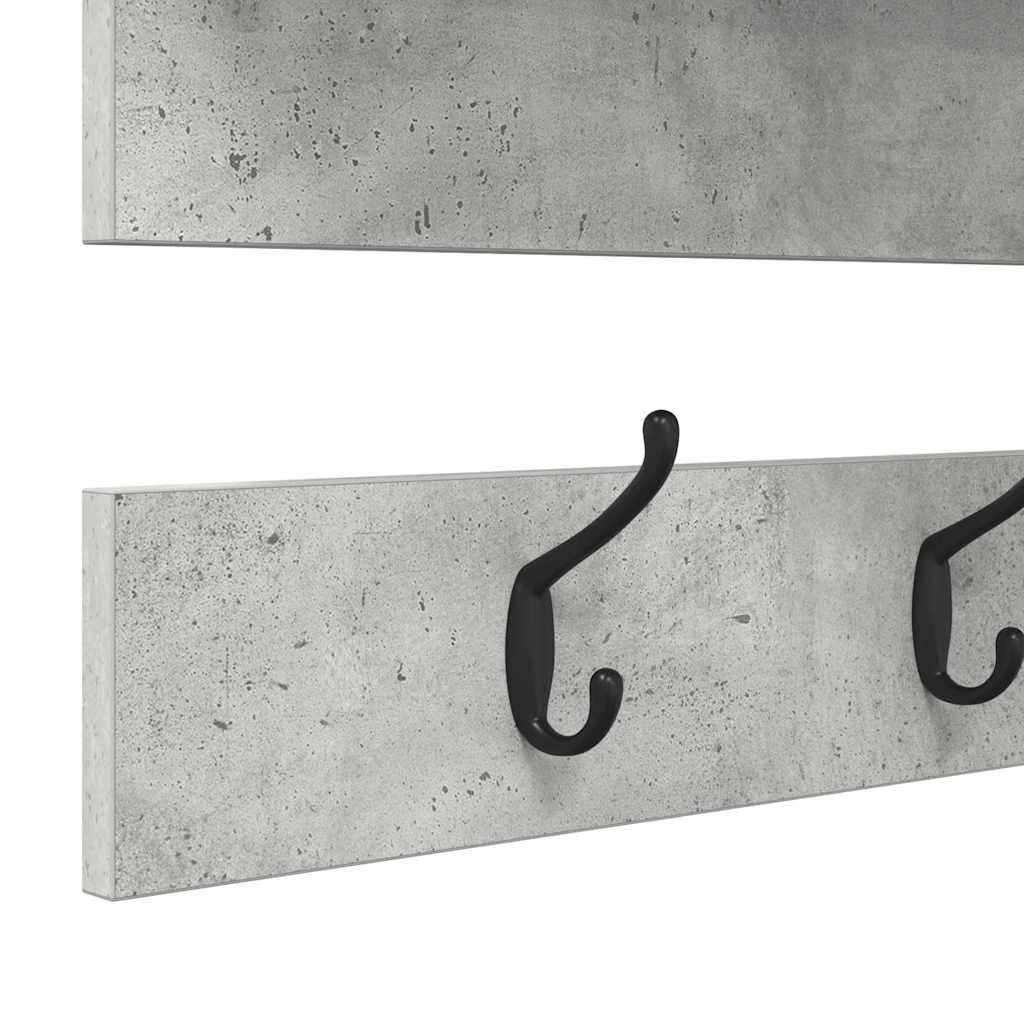 Vægmonteret Jakkeholder Vægmonteret Beton Grå 90 x 15 x 36 cm