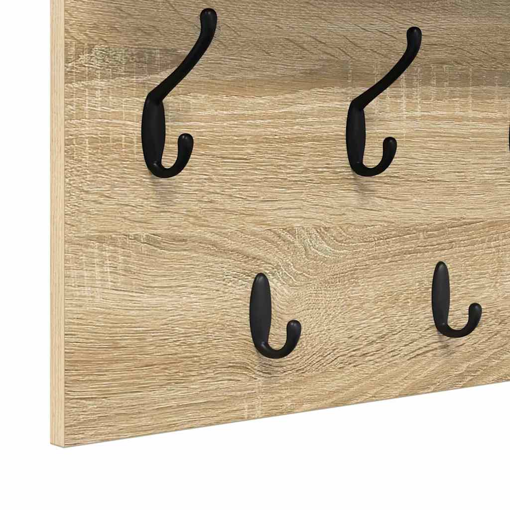 Vægmonteret Jakkeholder Vægmonteret Sonoma eg 80 x 40 x 12 cm