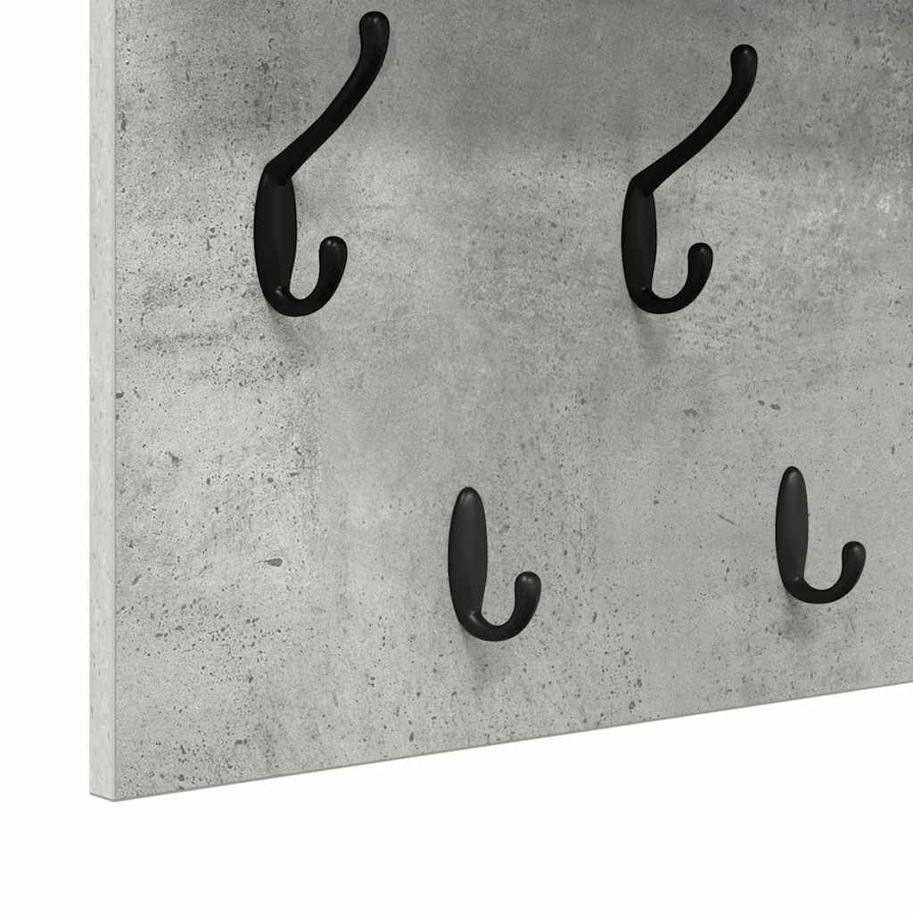 Vægmonteret Jakkeholder Vægmonteret Beton Grå 80 x 40 x 12 cm