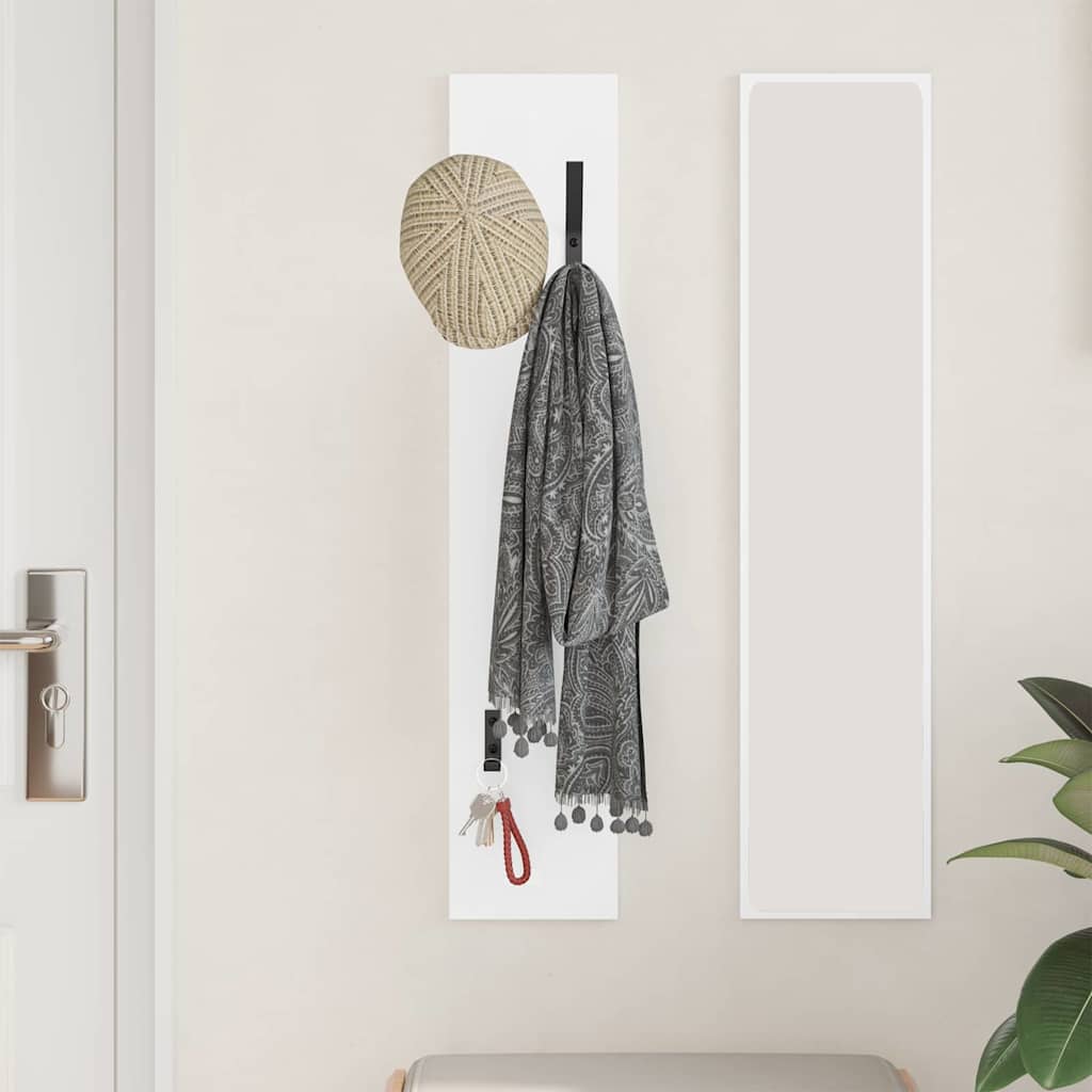Vægmonteret Jakkeholder Vægmonteret Hvid 20 x 1,5 x 100 cm