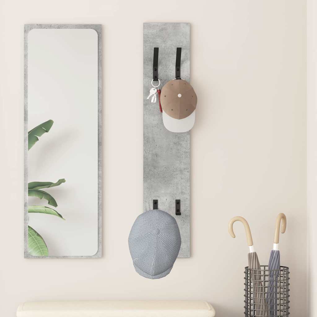 Vægmonteret Jakkeholder Vægmonteret Beton Grå 20 x 1,5 x 100 cm