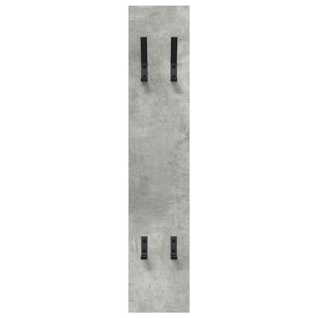 Vægmonteret Jakkeholder Vægmonteret Beton Grå 20 x 1,5 x 100 cm