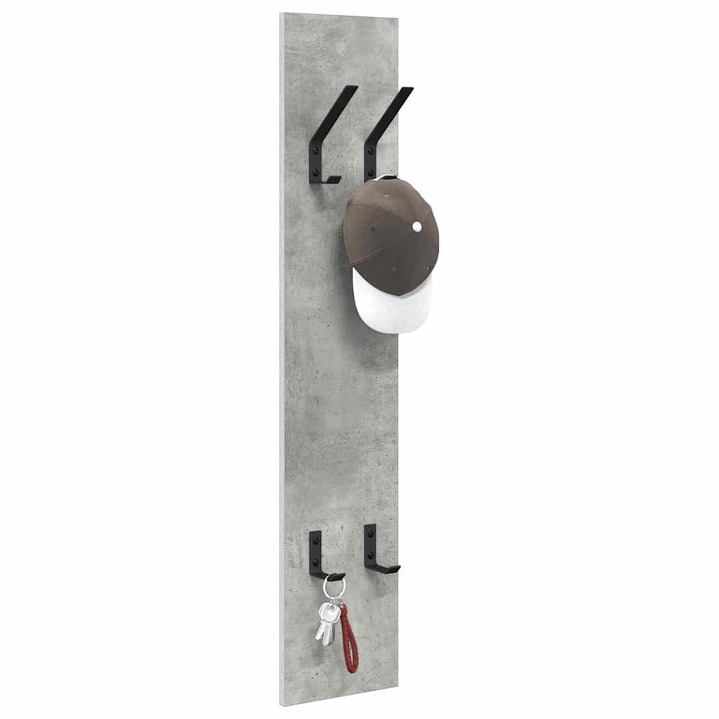 Vægmonteret Jakkeholder Vægmonteret Beton Grå 20 x 1,5 x 100 cm