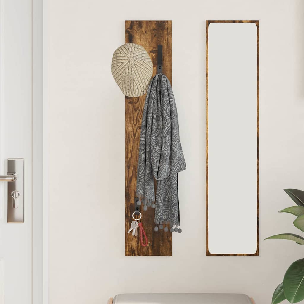 Vægmonteret Jakkeholder Vægmonteret Røget eg 20 x 1,5 x 100 cm