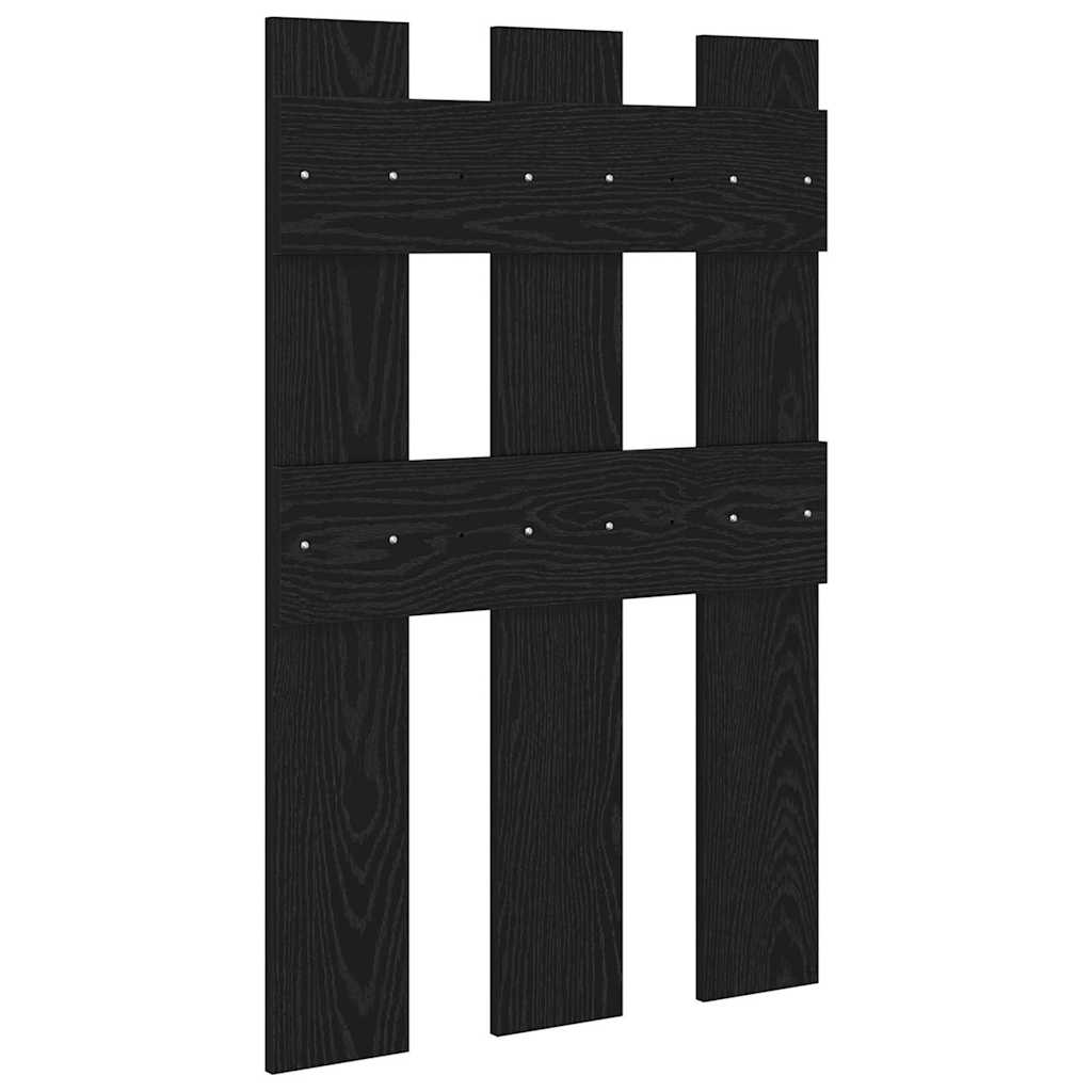 Vægmonteret Jakkeholder Vægmonteret Sort eg 65 x 3 x 100 cm