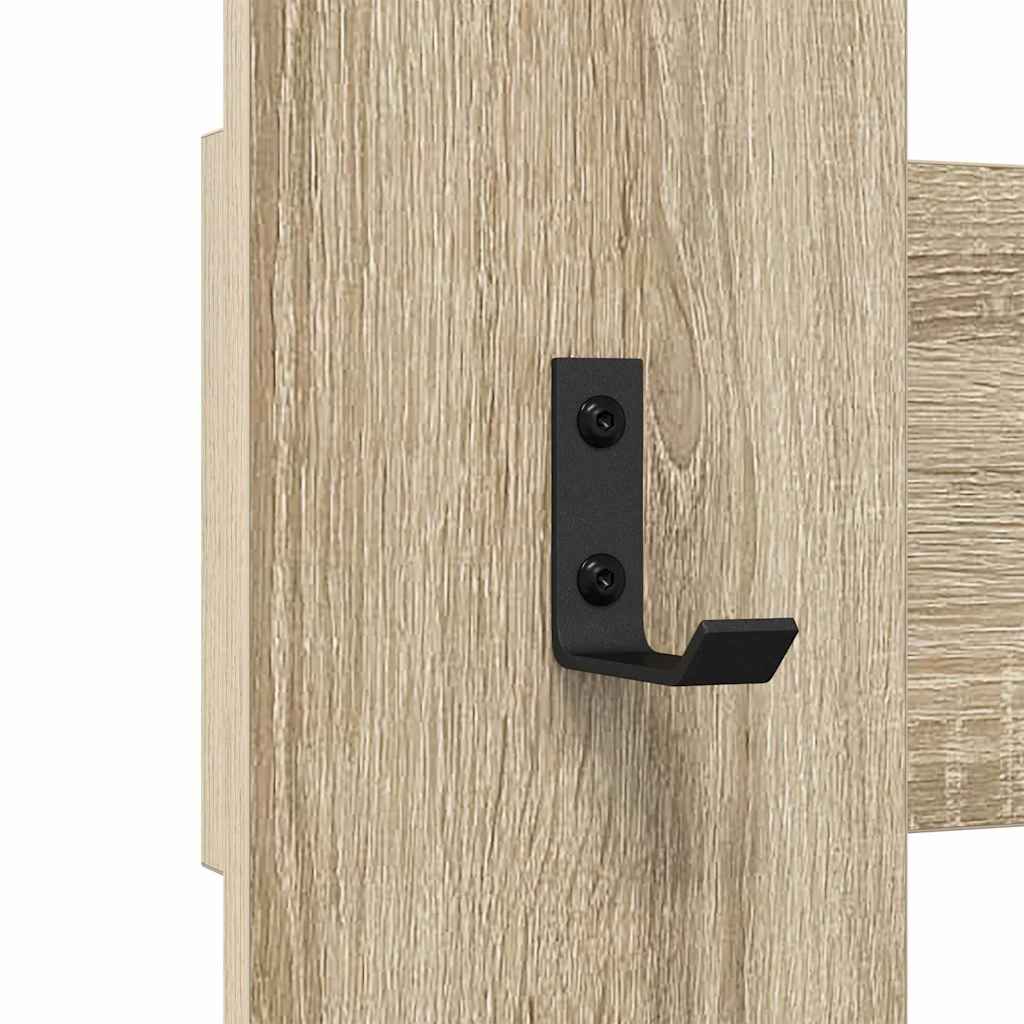Vægmonteret Jakkeholder Vægmonteret Sonoma eg 65 x 3 x 100 cm