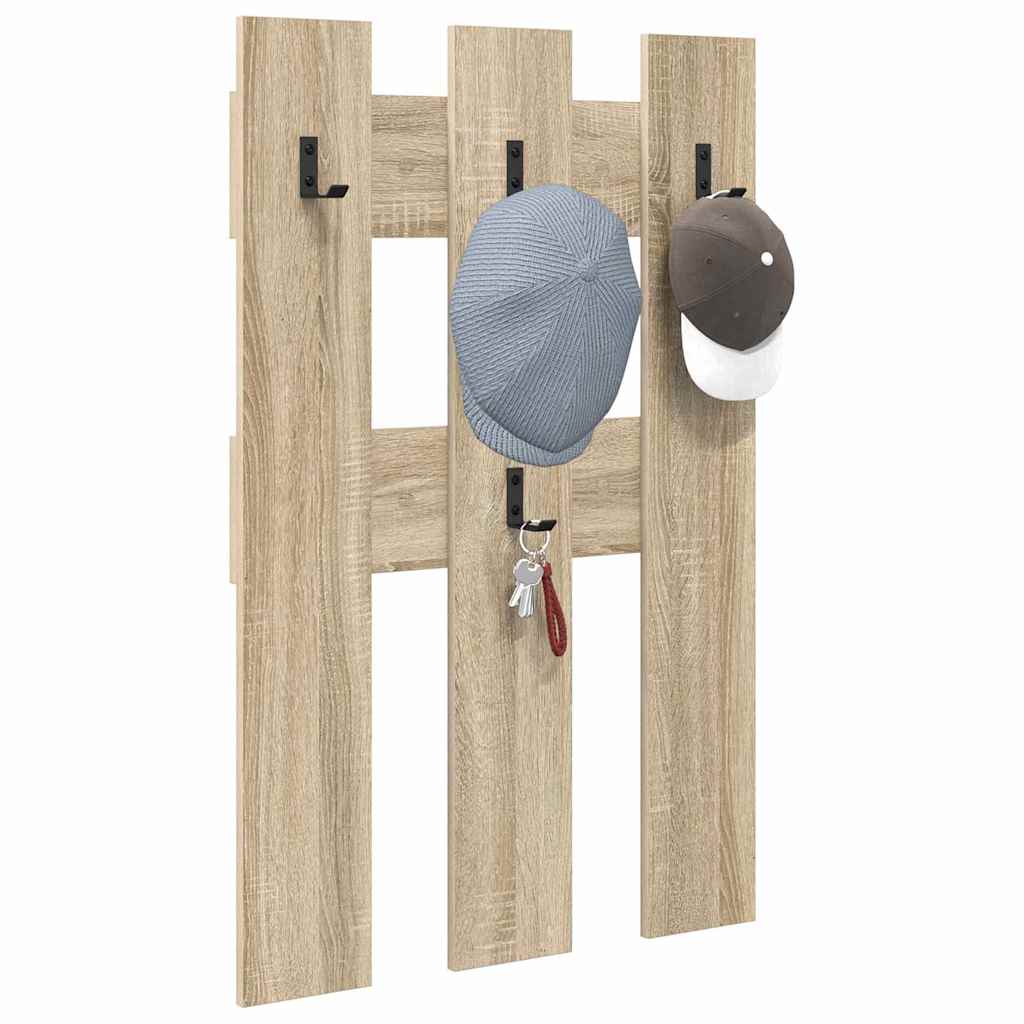 Vægmonteret Jakkeholder Vægmonteret Sonoma eg 65 x 3 x 100 cm