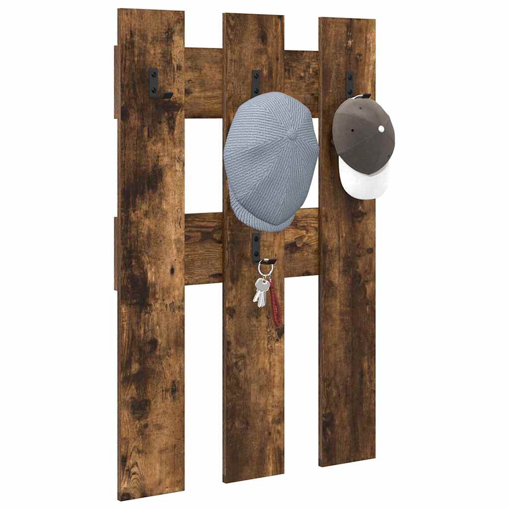 Vægmonteret Jakkeholder Vægmonteret Røget eg 65 x 3 x 100 cm