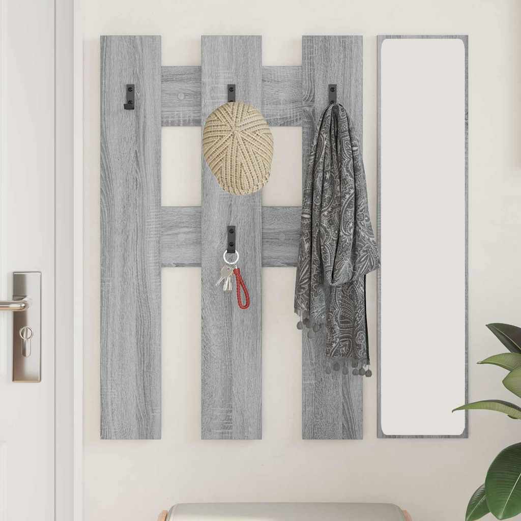Vægmonteret Jakkeholder Vægmonteret Grå Sonoma 65 x 3 x 100 cm