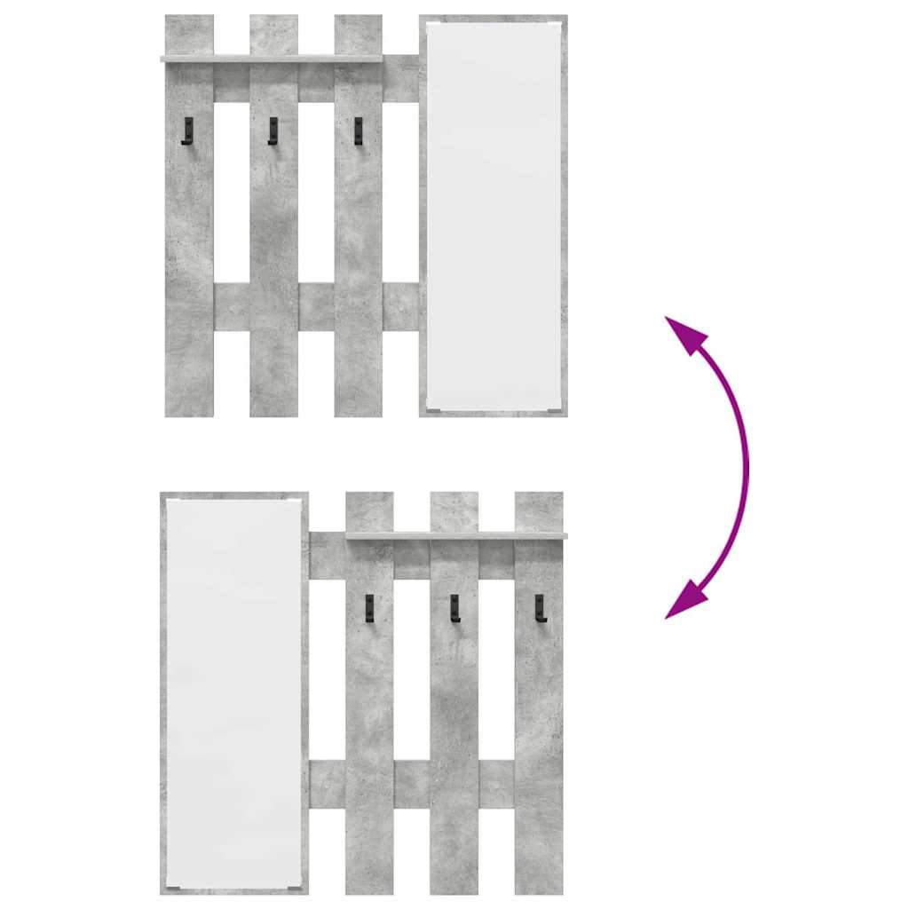 Vægmonteret Jakkeholder Vægmonteret Beton Grå 100 x 10 x 100 cm