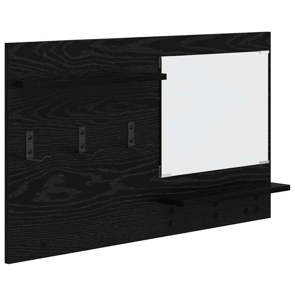 Vægmonteret Jakkeholder Vægmonteret Sort eg 90 x 10 x 50 cm