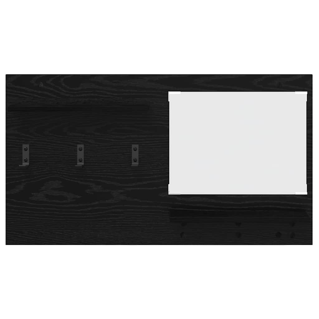 Vægmonteret Jakkeholder Vægmonteret Sort eg 90 x 10 x 50 cm