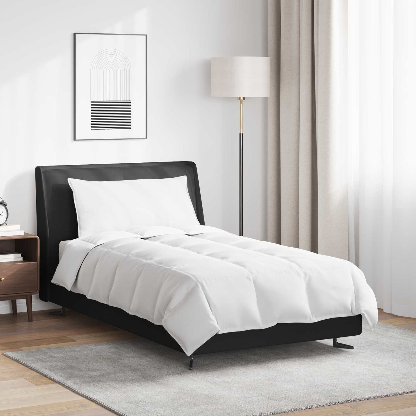 Vinter dyne med pude 2 stk. Hvid Dunfjer