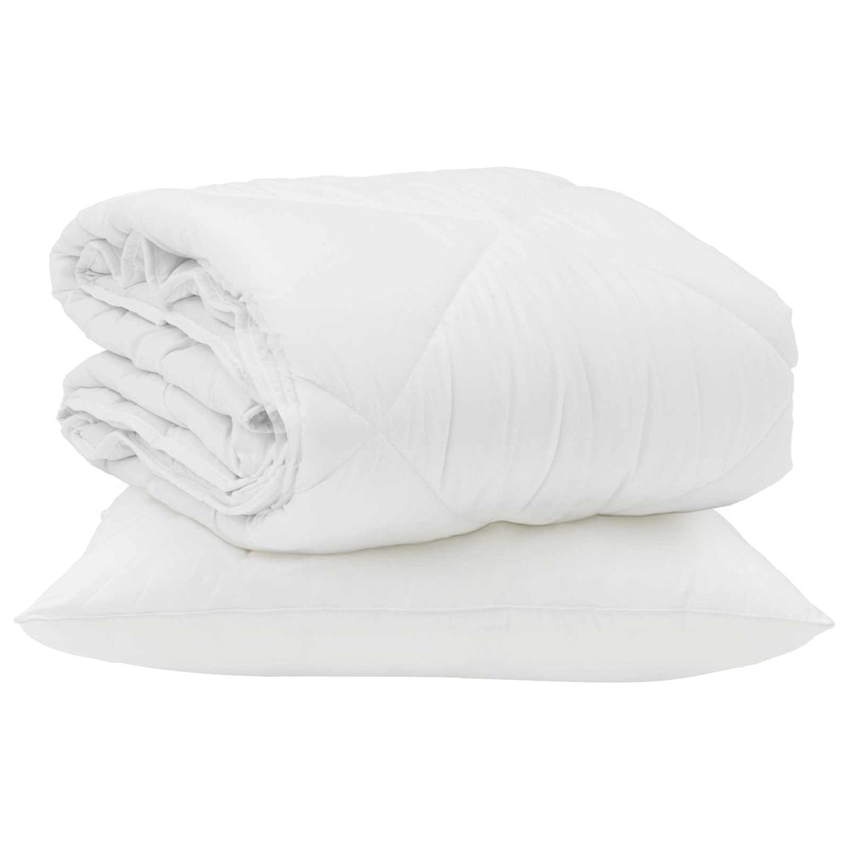 Sommer dyne med pude 2 stk. Hvid Microfiber