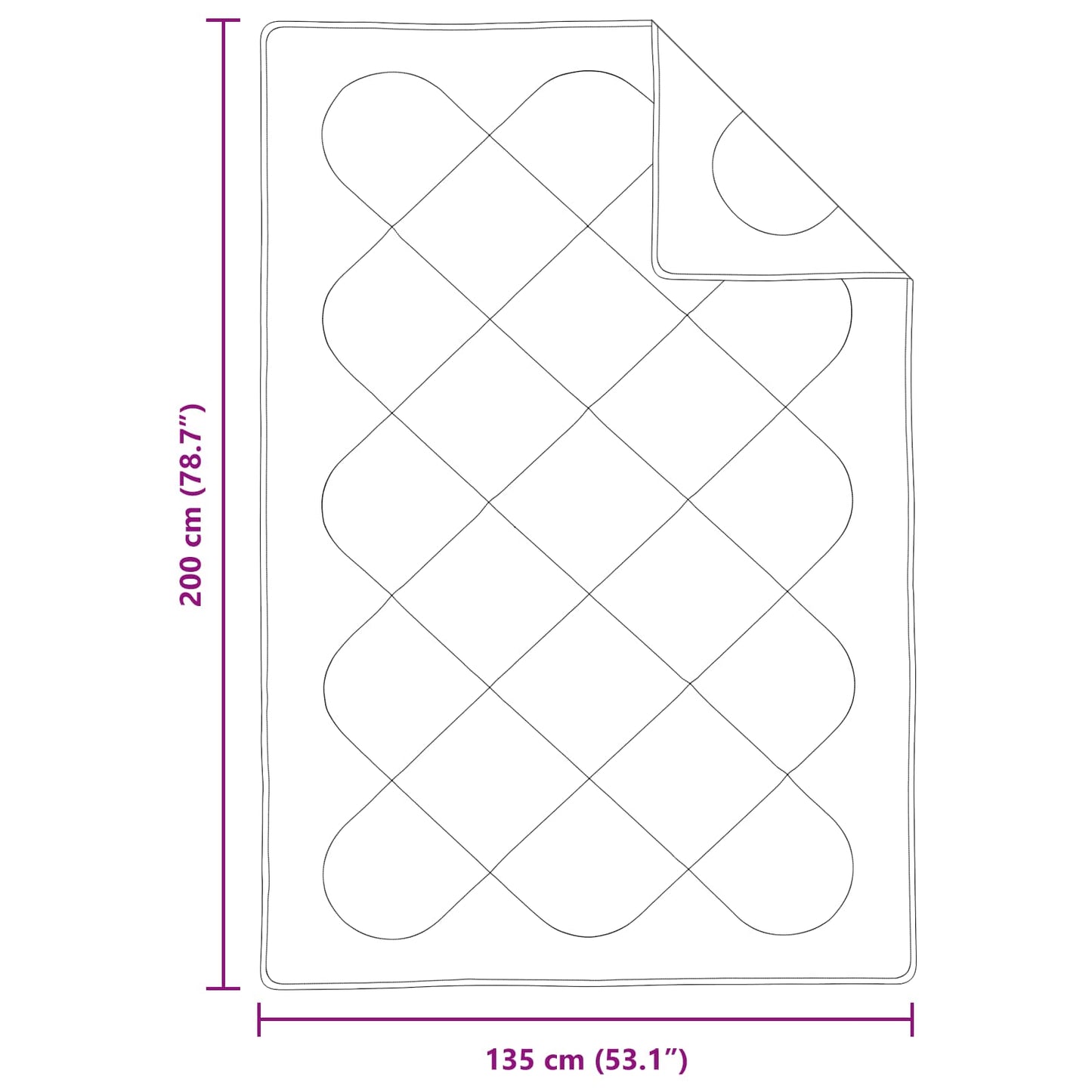 Sommer dyne med pude 2 stk. Hvid Microfiber