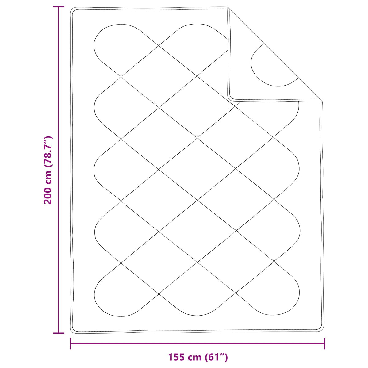 Sommer dyne med pude 2 stk. Hvid Microfiber