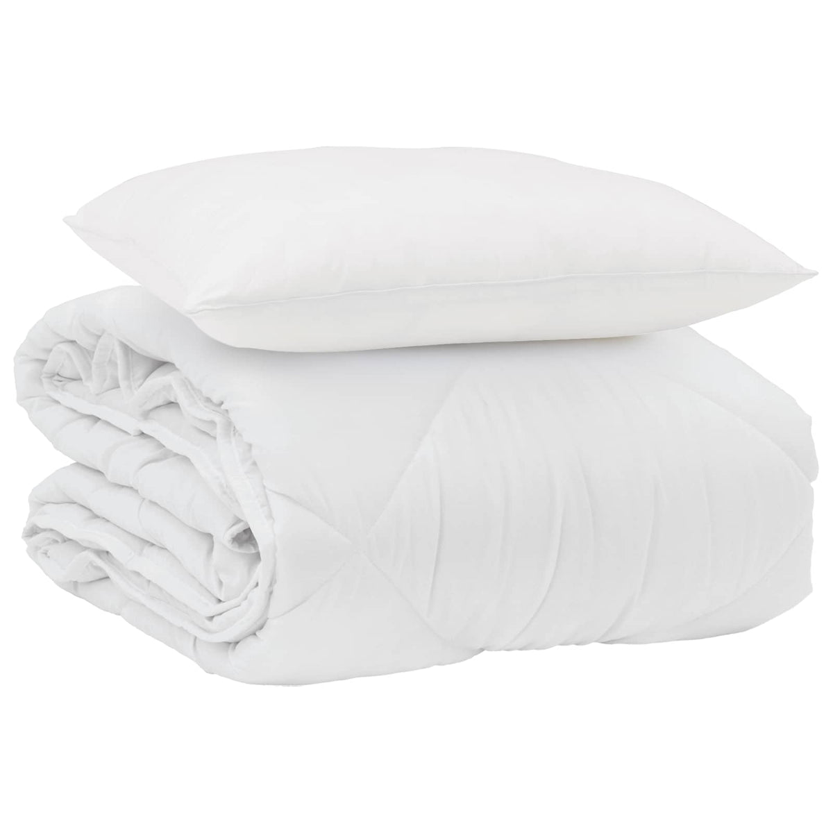 Sommer dyne med pude 2 stk. Hvid Microfiber
