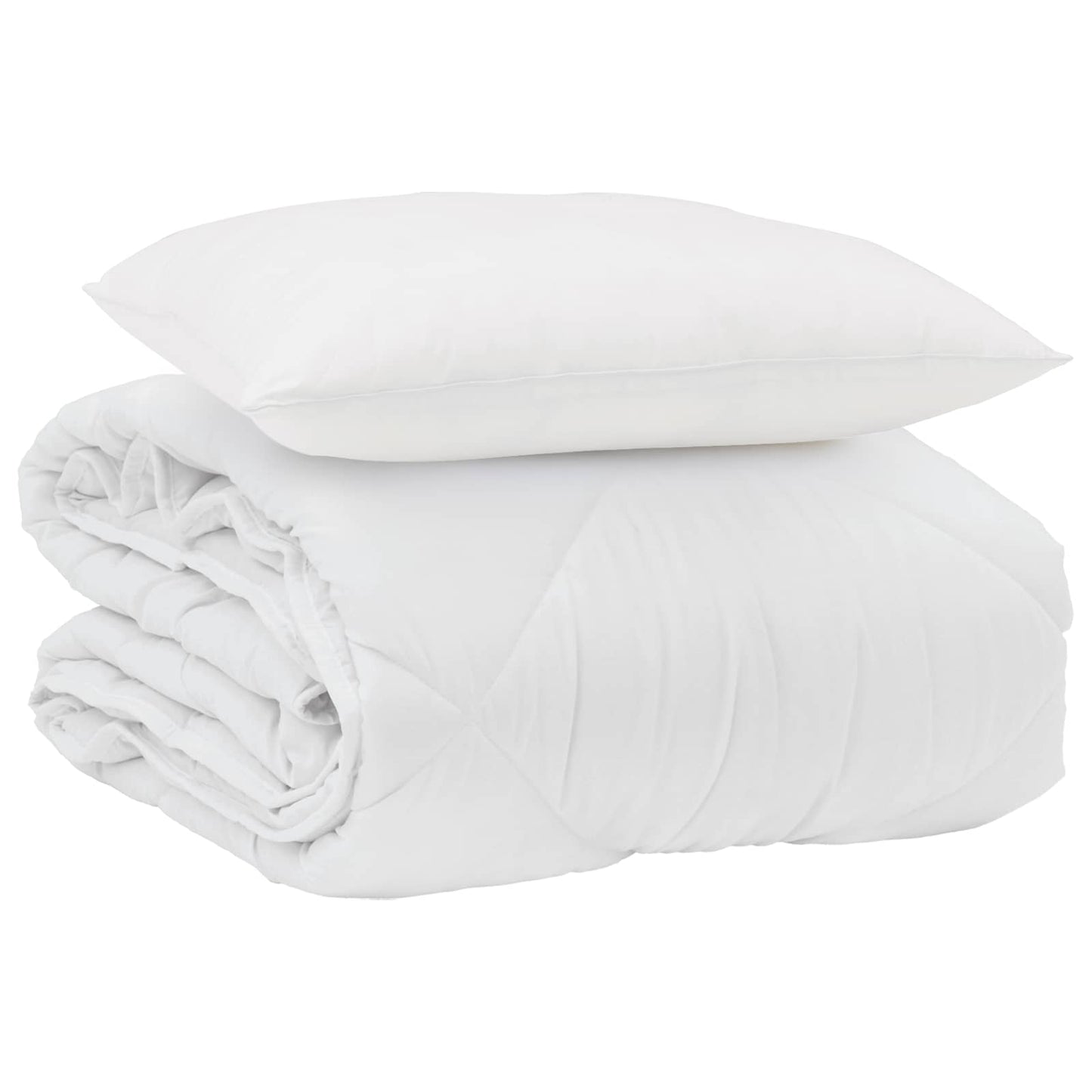 Sommer dyne med pude 2 stk. Hvid Microfiber