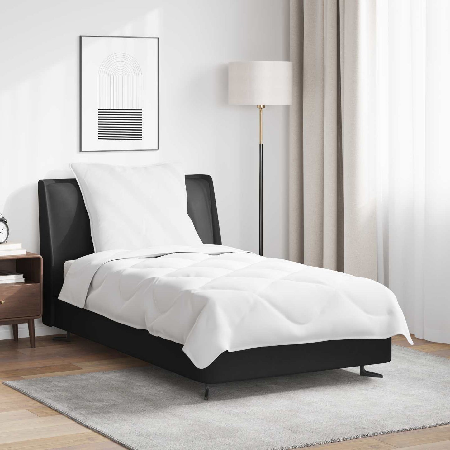 Sommer dyne med pude 2 stk. Hvid Microfiber