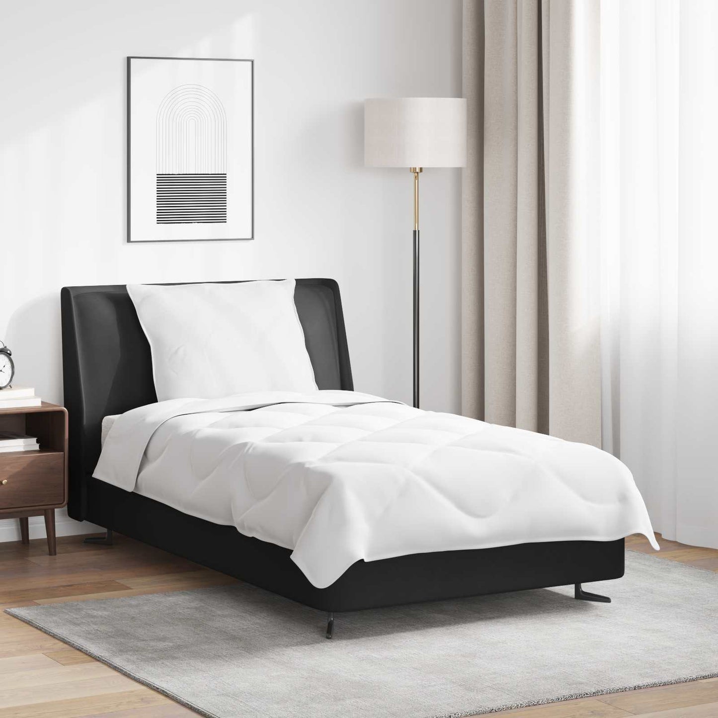 Sommer dyne med pude 2 stk. Hvid Microfiber