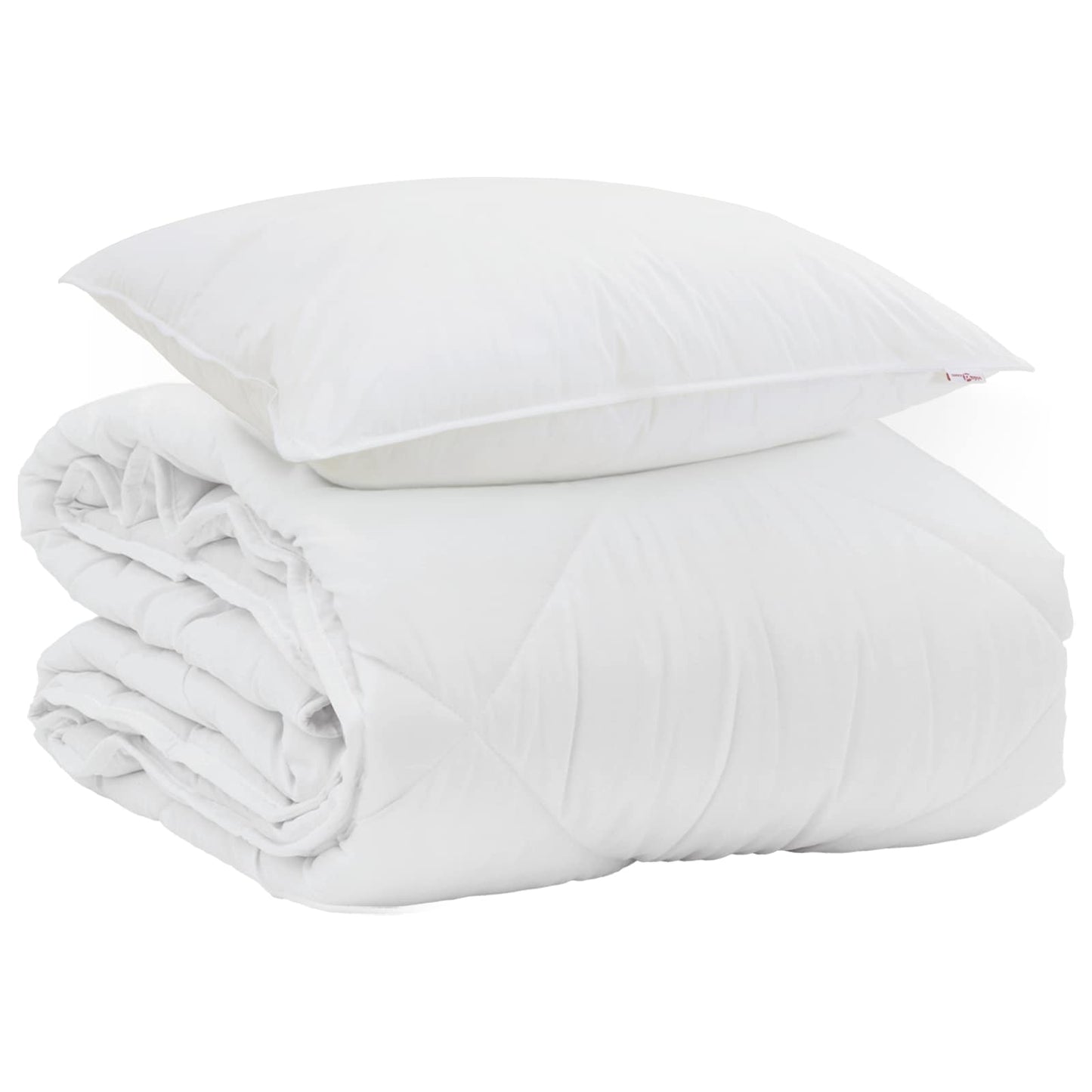 Sommer dyne med pude 2 stk. Hvid Microfiber