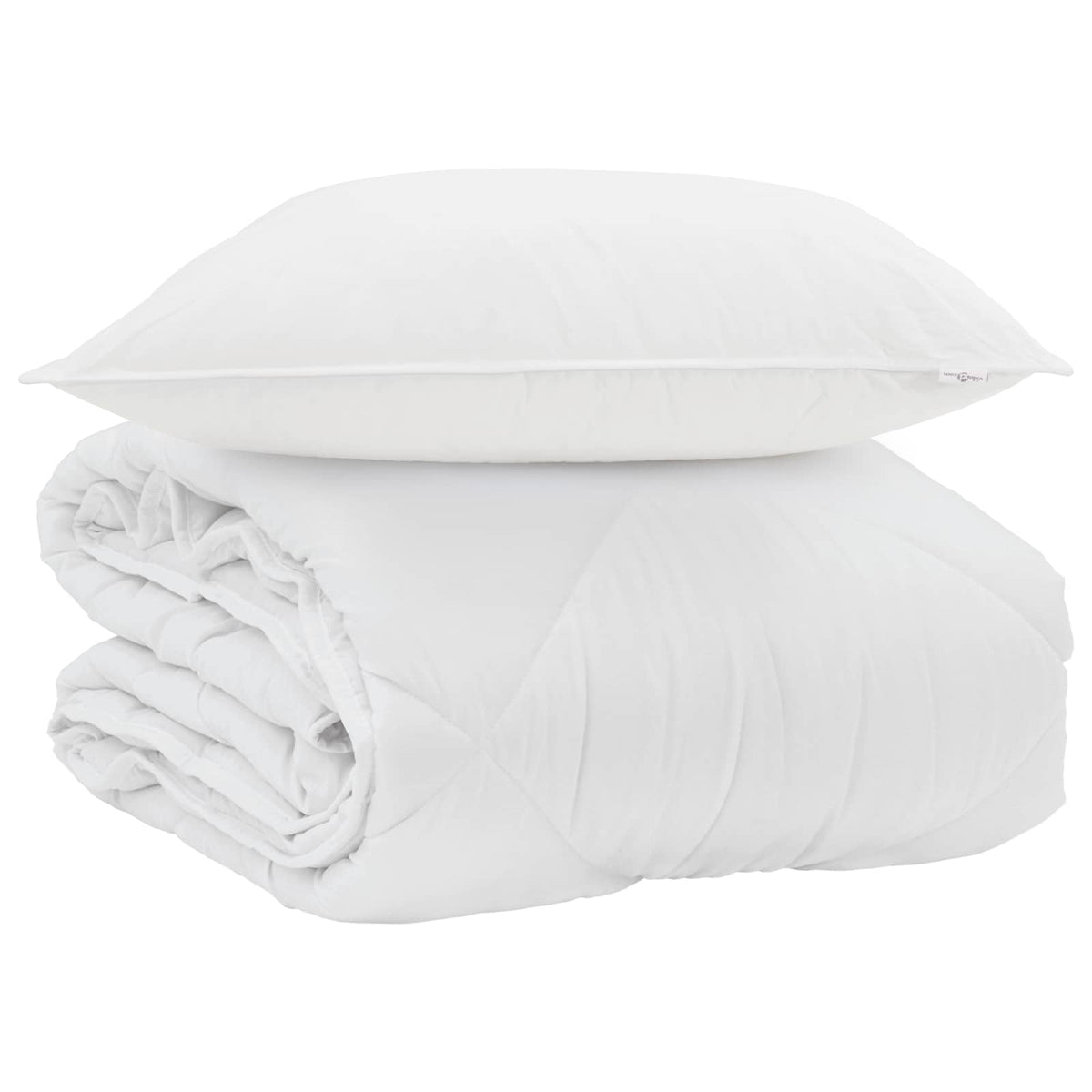 Sommer dyne med pude 2 stk. Hvid Microfiber