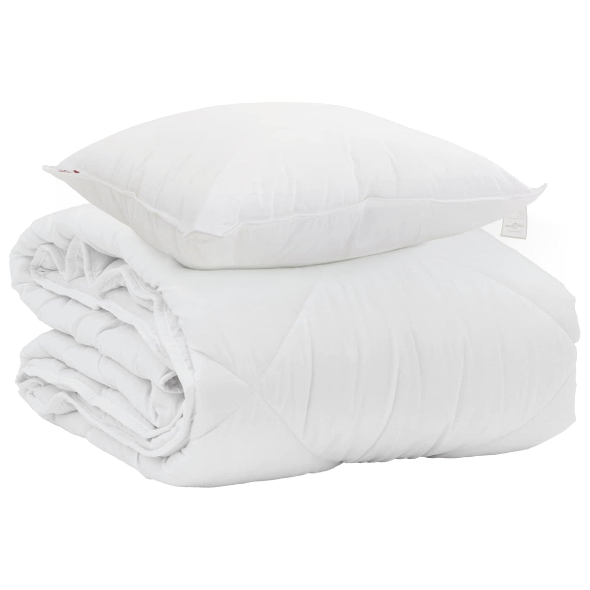 Sommer dyne med pude 2 stk. Hvid Microfiber