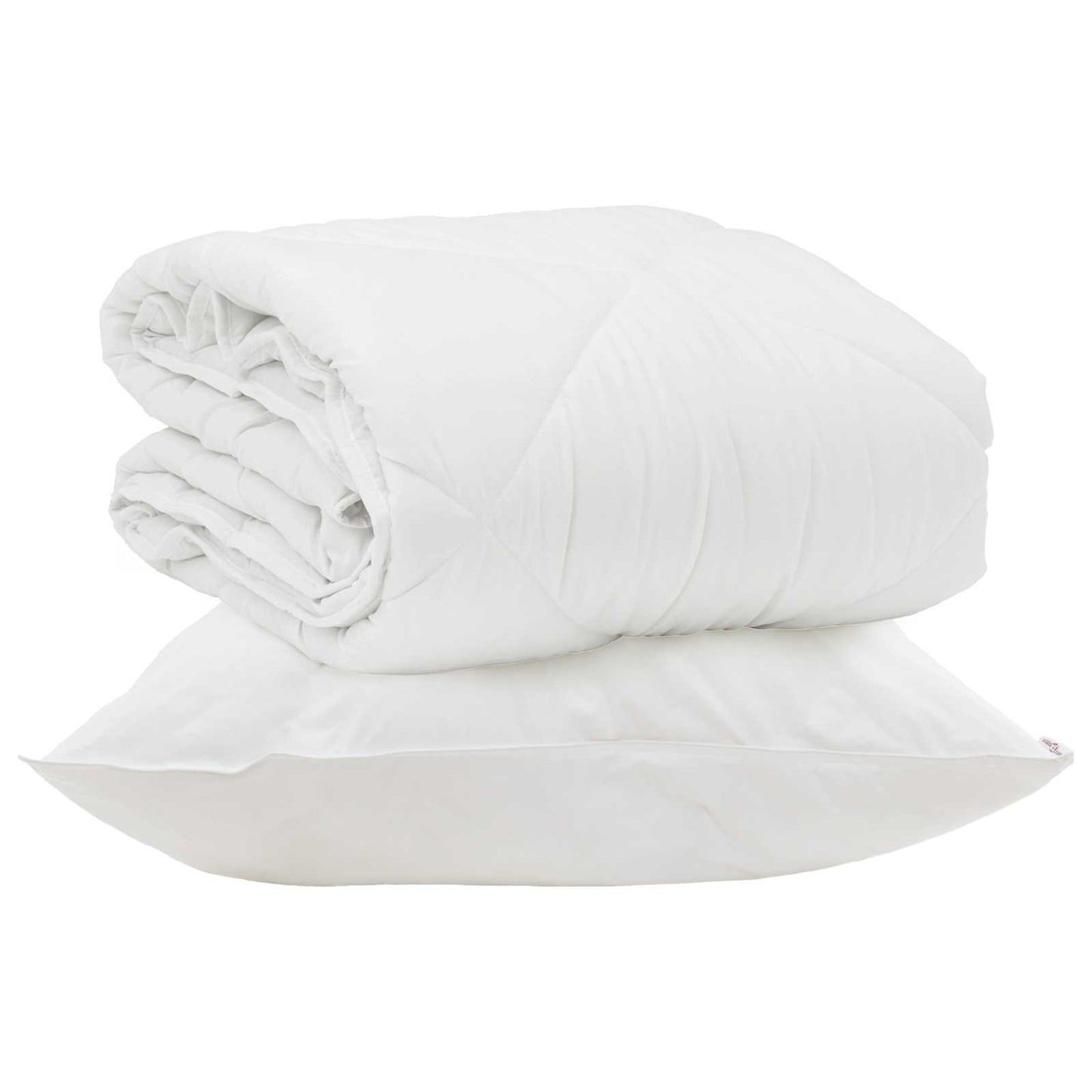 Sommer dyne med pude 2 stk. Hvid Microfiber