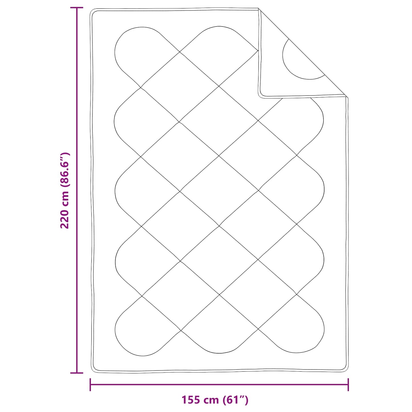 Sommer dyne med pude 2 stk. Hvid Microfiber