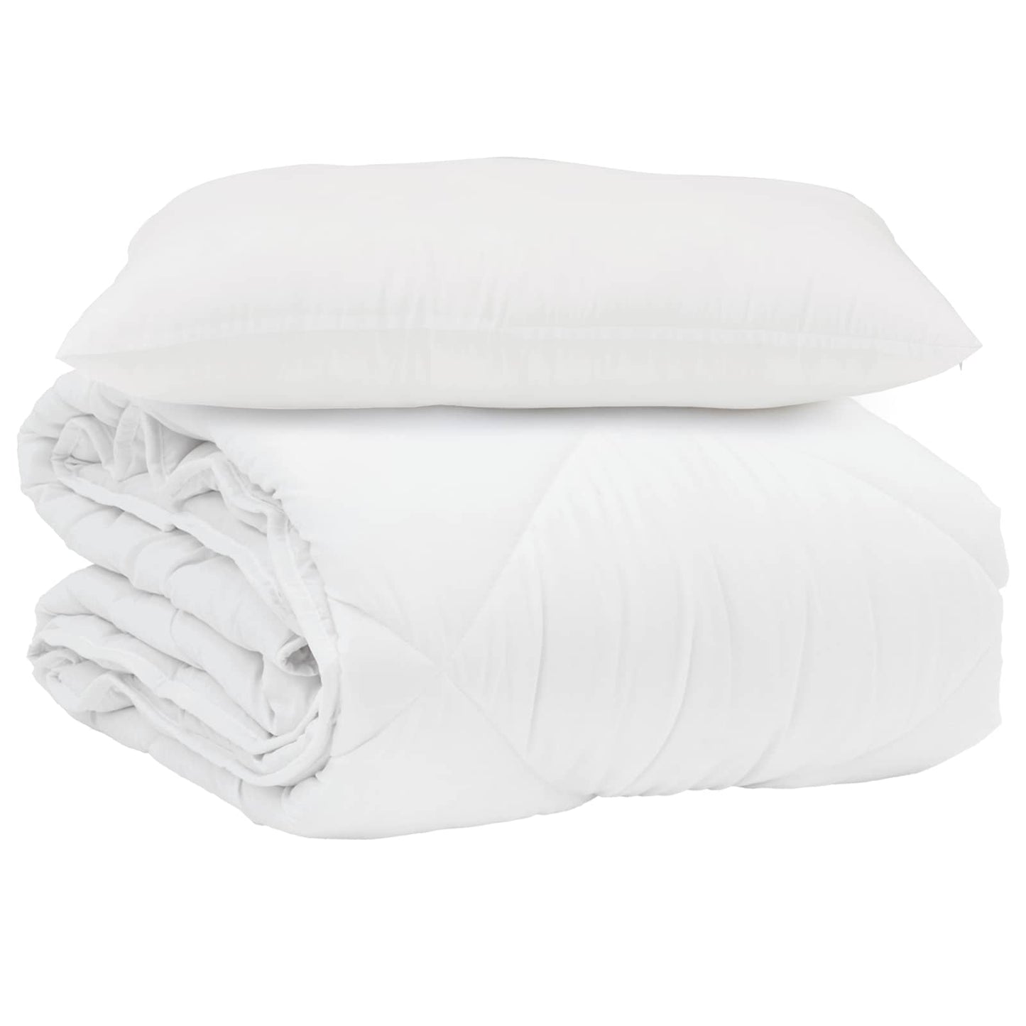 Sommer dyne med pude 2 stk. Hvid Microfiber