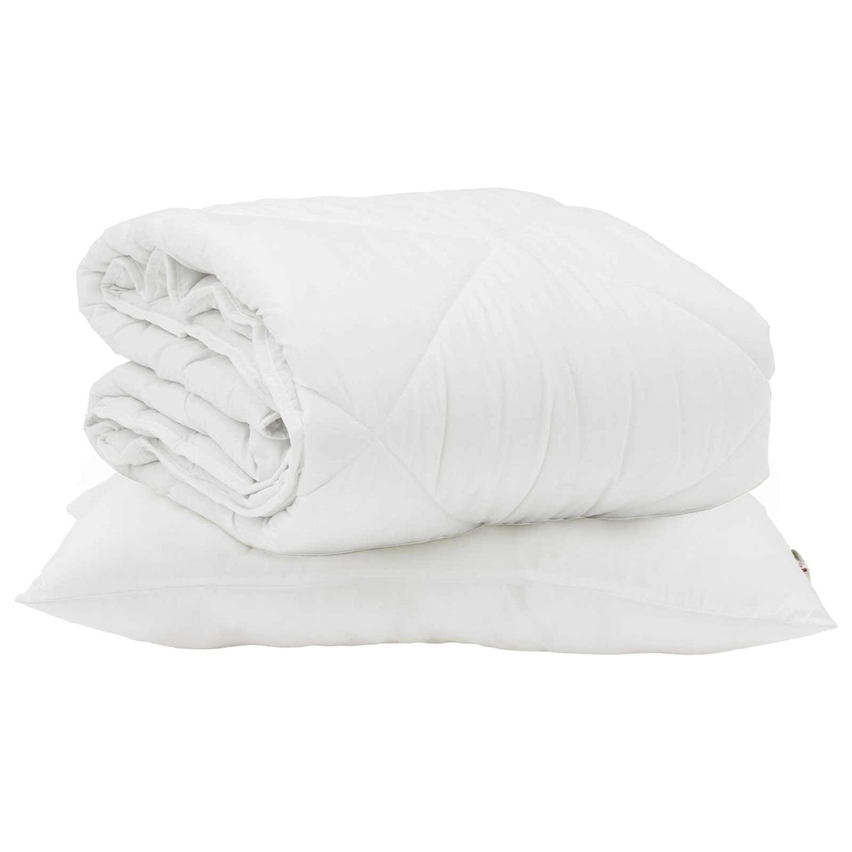 Sommer dyne med pude 2 stk. Hvid Microfiber