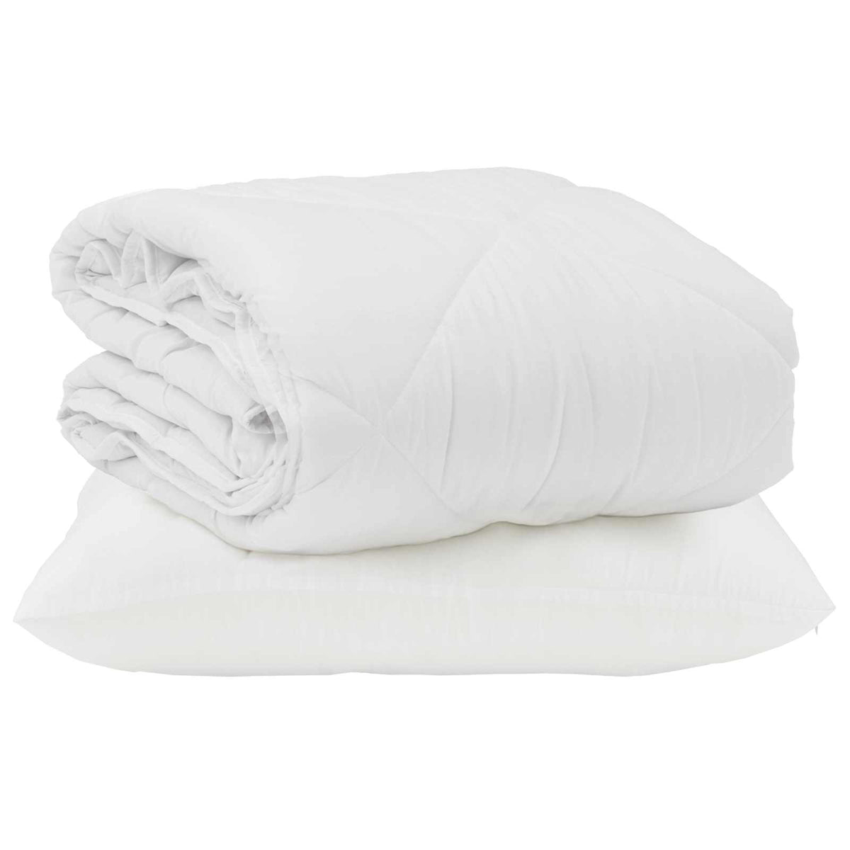 Sommer dyne med pude 2 stk. Hvid Microfiber
