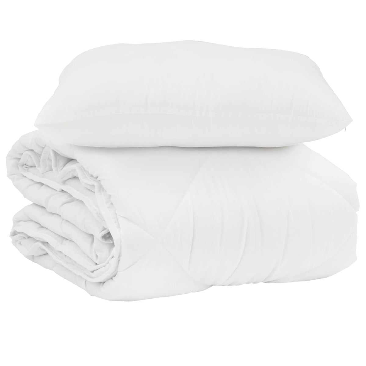 Sommer dyne med pude 2 stk. Hvid Microfiber
